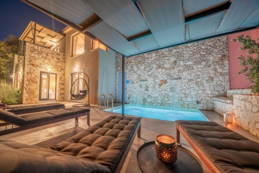 Villa Elisabeth Sea View Private Pool Fiskardo Kefalonia Katsarata ภายนอก รูปภาพ