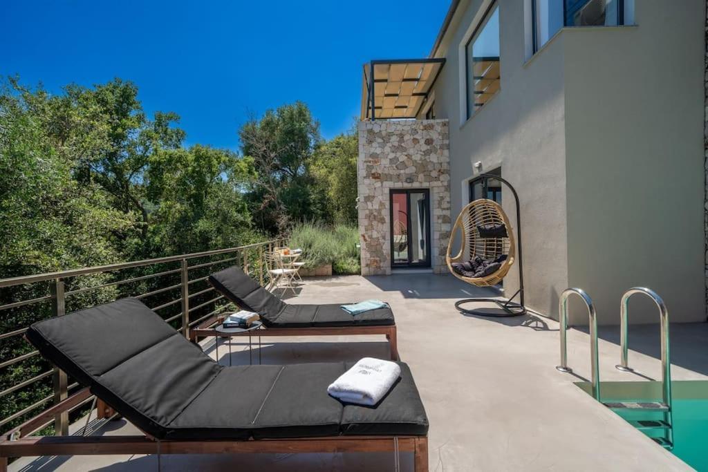 Villa Elisabeth Sea View Private Pool Fiskardo Kefalonia Katsarata ภายนอก รูปภาพ